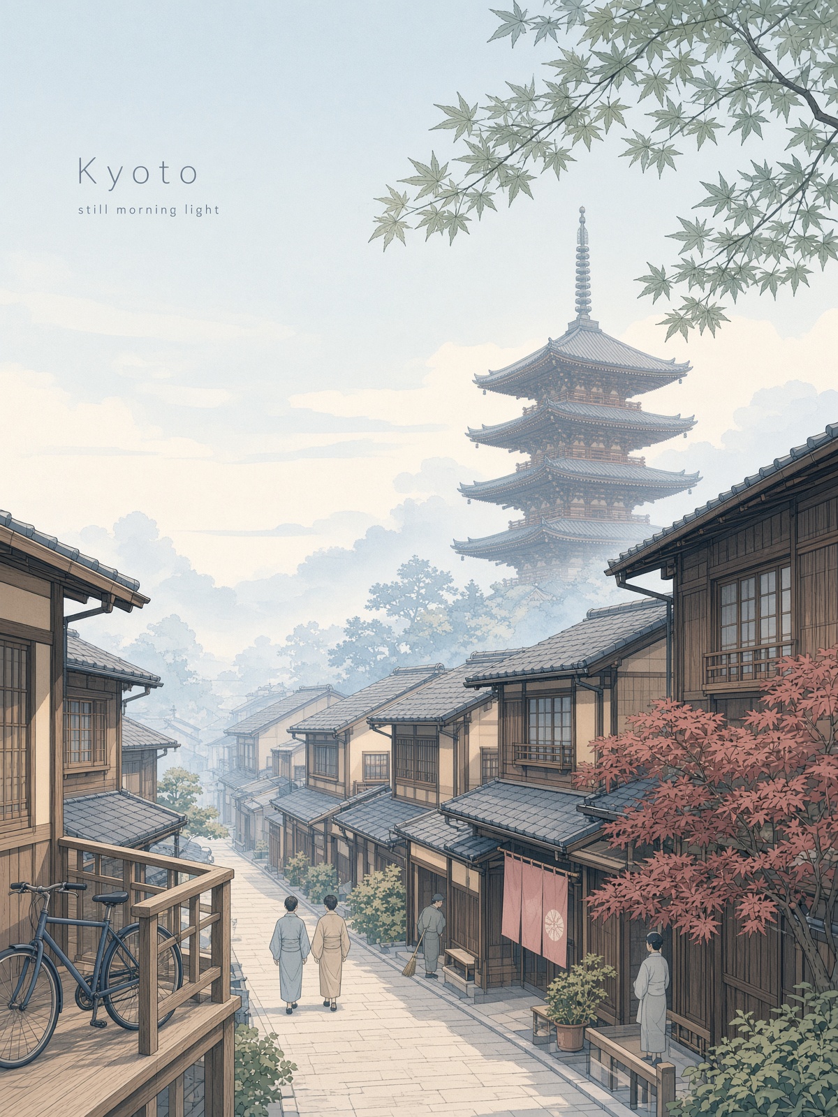京都 — まだ朝の光